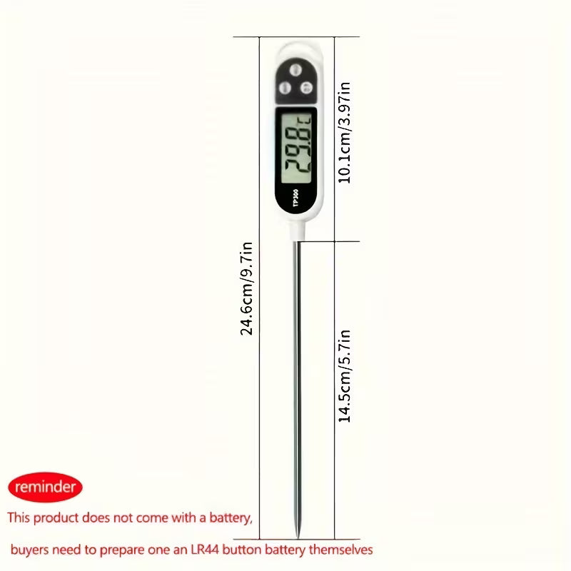 Digital Food Thermometer with LCD Display