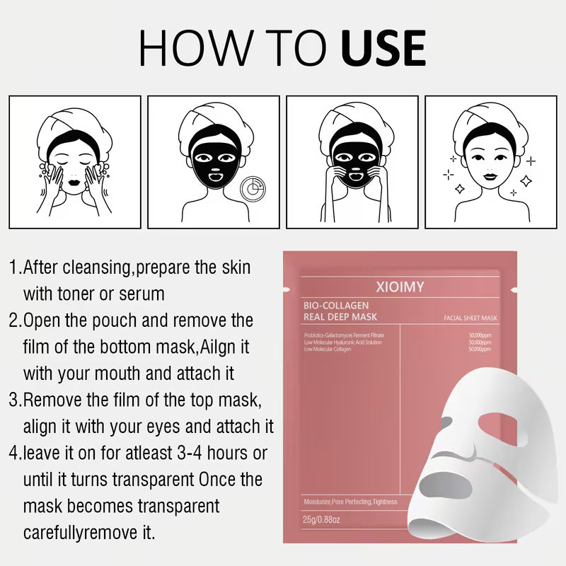 Collagen Hydrating Face Sheet Masks – 5 Pack