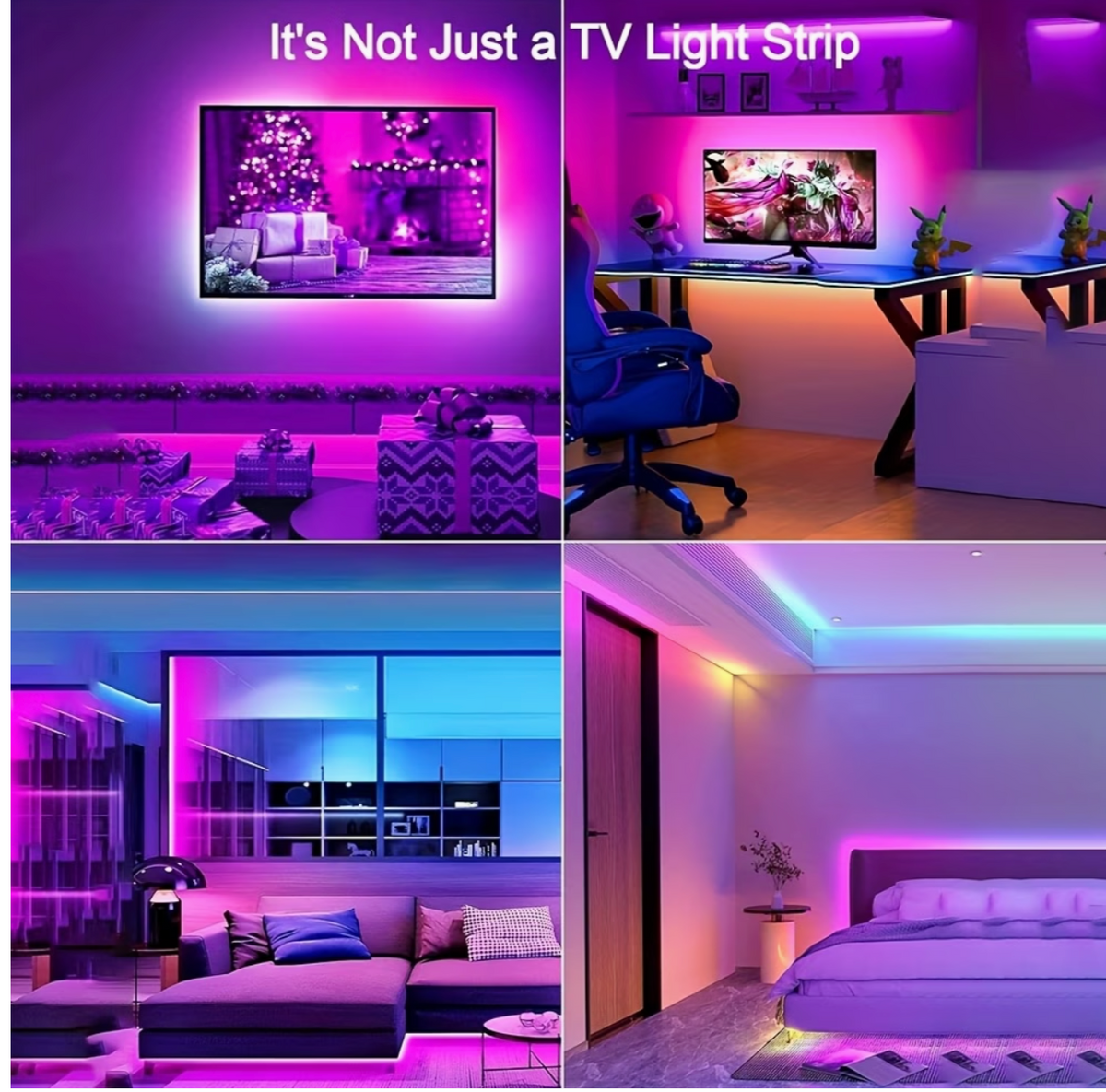 RGB Colour-Changing LED Strip Lights – 2M