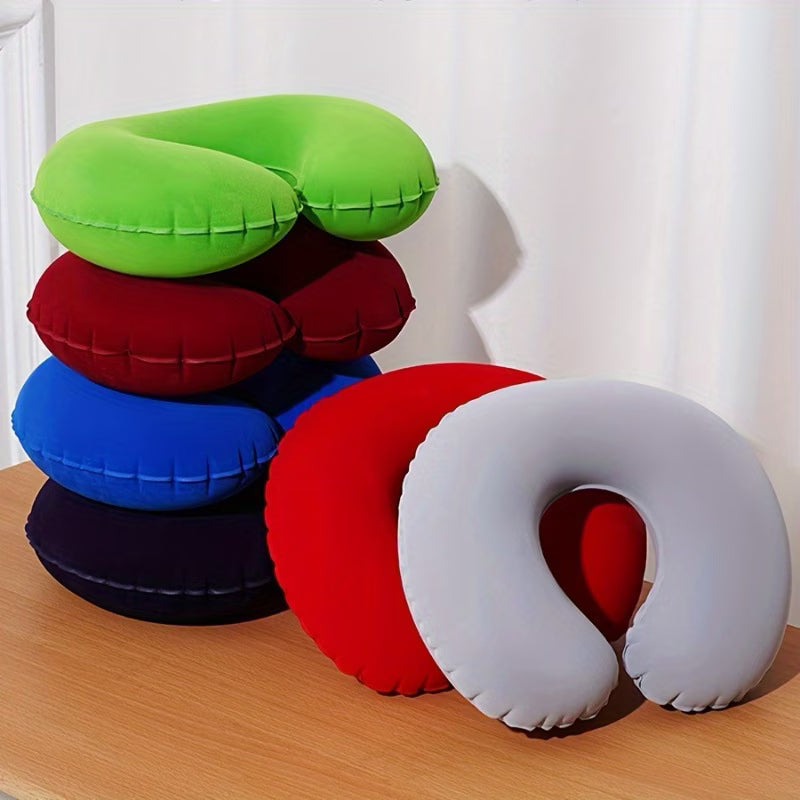 Inflatable U-Shaped Travel Neck Pillow
