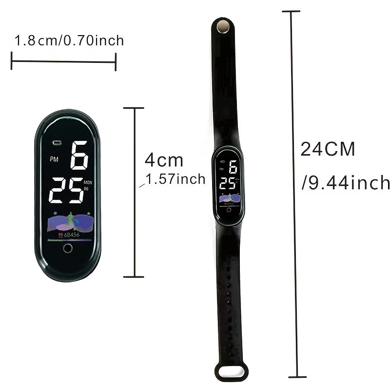 LED Digital Sports Watch – Unisex Colour Display