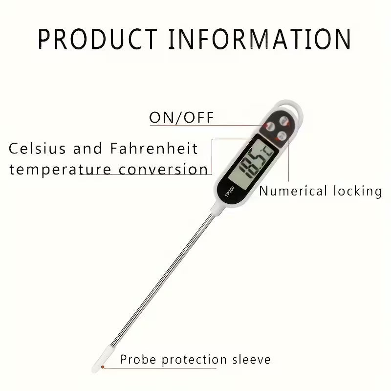Digital Food Thermometer with LCD Display