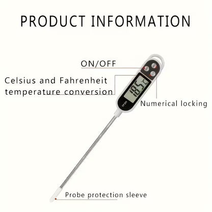 Digital Food Thermometer with LCD Display