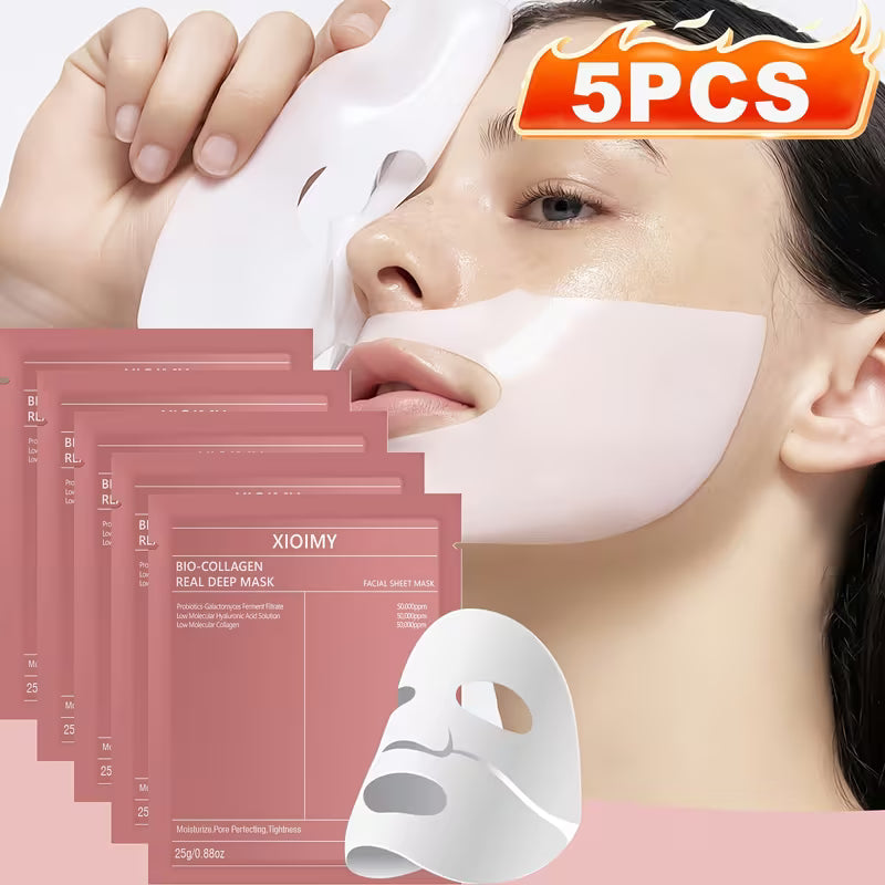 Collagen Hydrating Face Sheet Masks – 5 Pack