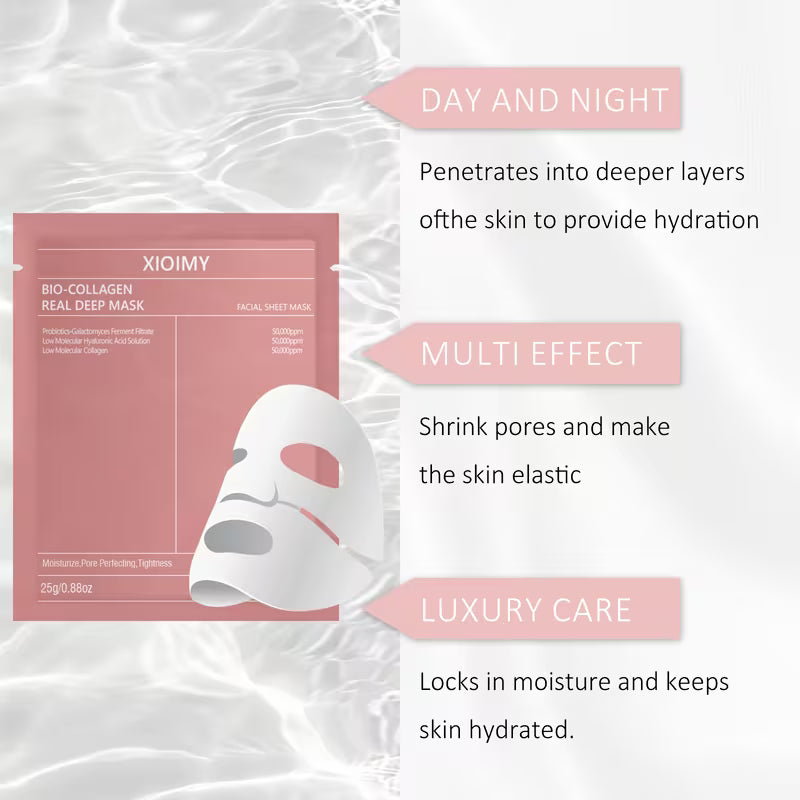 Collagen Hydrating Face Sheet Masks – 5 Pack