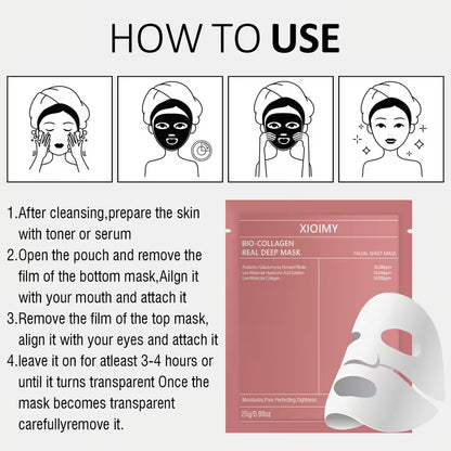 Collagen Hydrating Face Sheet Masks – 5 Pack