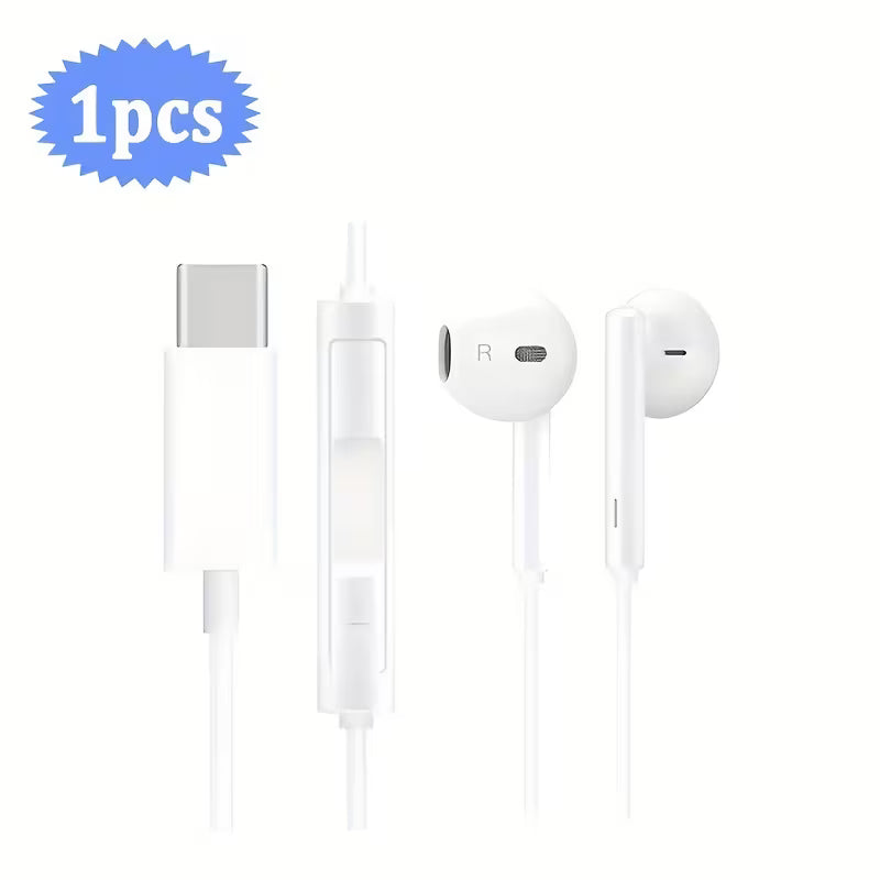 Type-C Wired Earphones with Mic &amp; Buttons