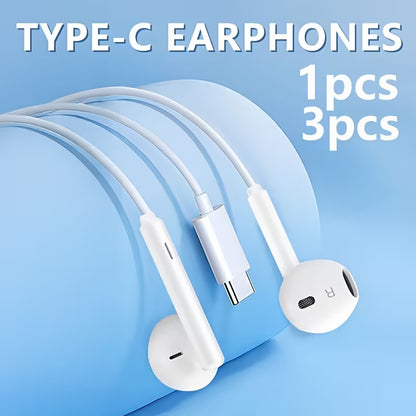 Type-C Wired Earphones with Mic &amp; Buttons
