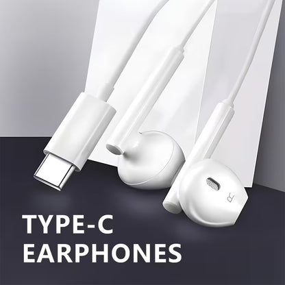 Type-C Wired Earphones with Mic &amp; Buttons