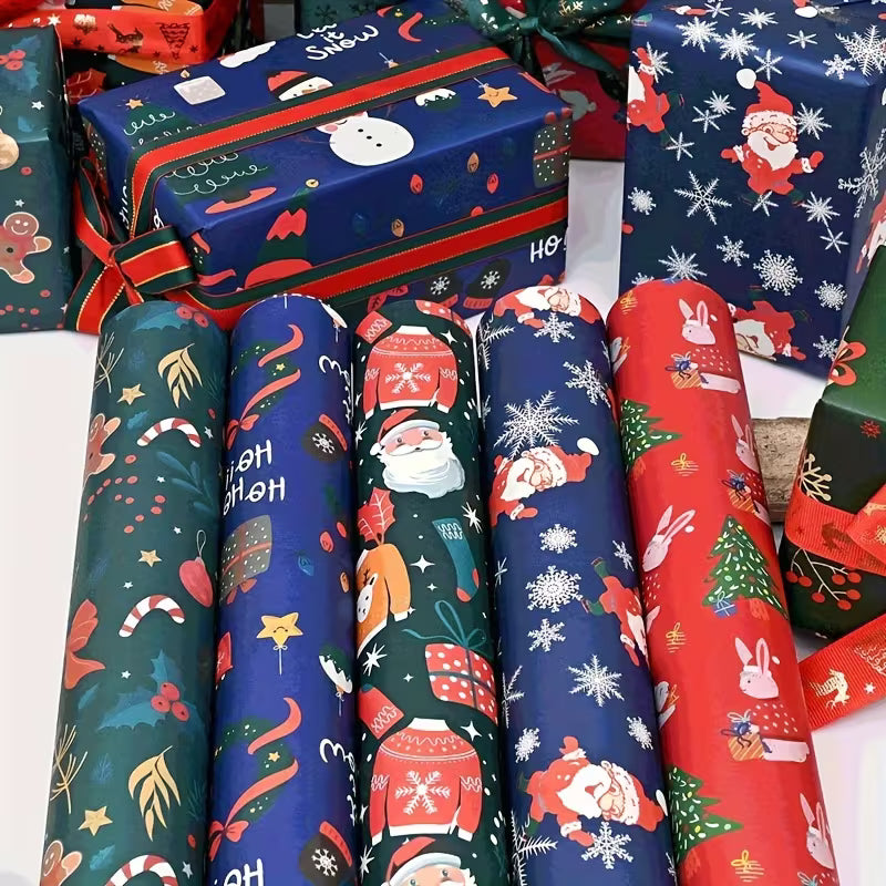 Christmas Wall Decoration Stickers &amp; Wrapping Paper (2pcs)