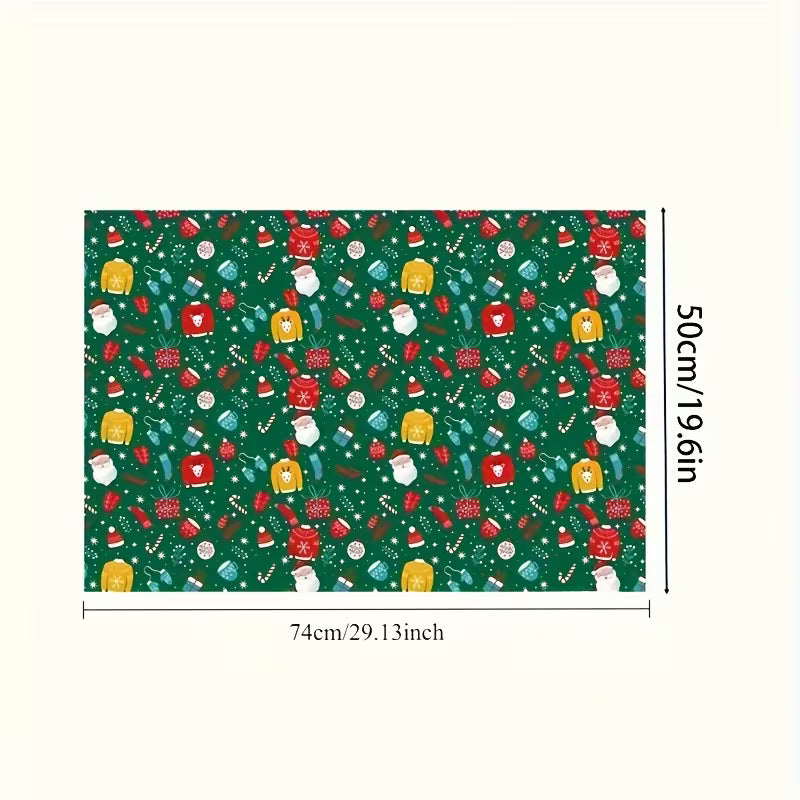 Christmas Wall Decoration Stickers &amp; Wrapping Paper (2pcs)