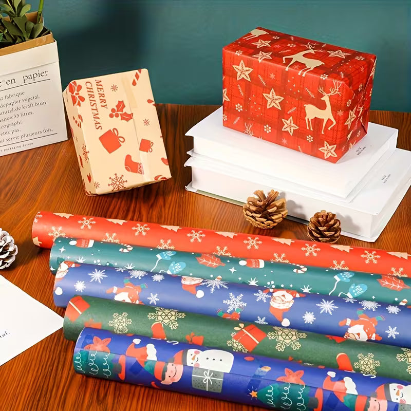 Christmas Wall Decoration Stickers &amp; Wrapping Paper (2pcs)
