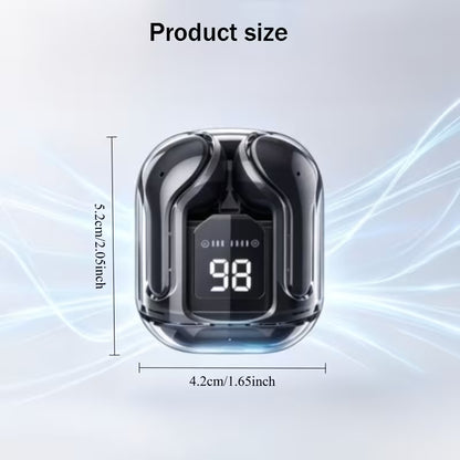 Bluetooth 5.3 Earbuds with Transparent Charging Case
