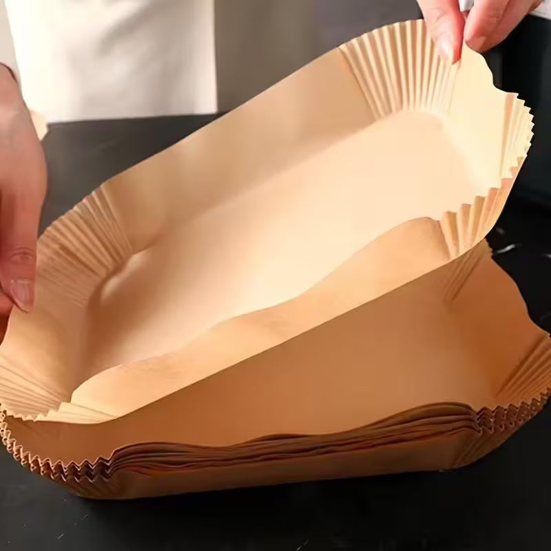 50 Pre-Cut Air Fryer Liners – 22 x 14 cm