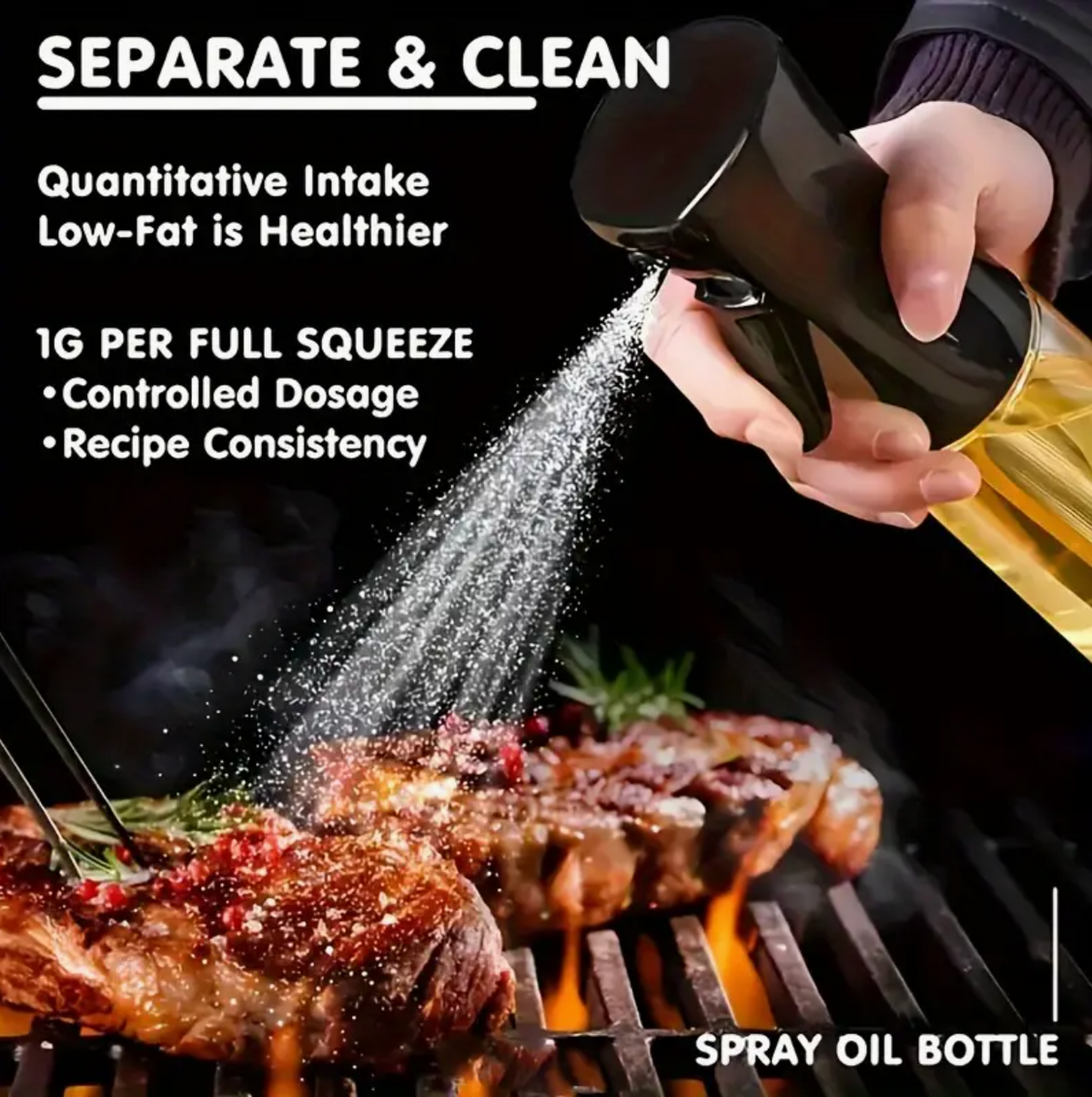2-in-1 Oil Spray Bottle &amp; Dispenser