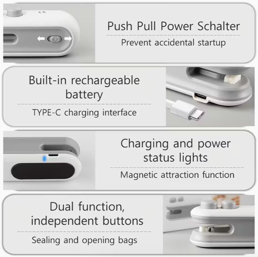 USB Rechargeable Handheld Bag Sealer