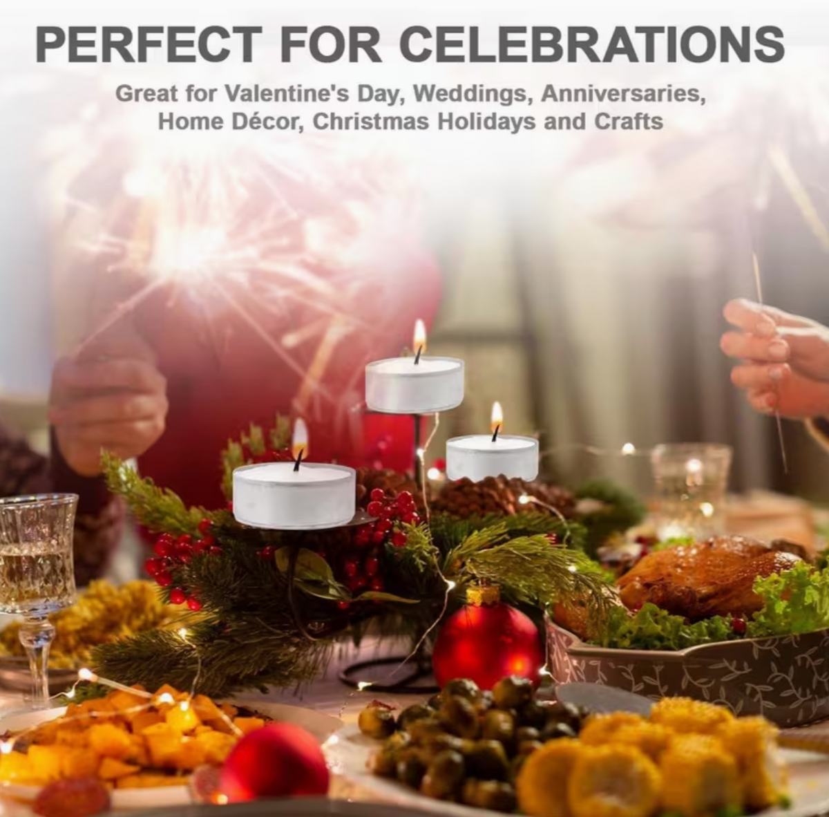 15 Unscented Tea Light Candles – 3.5 Hour Burn