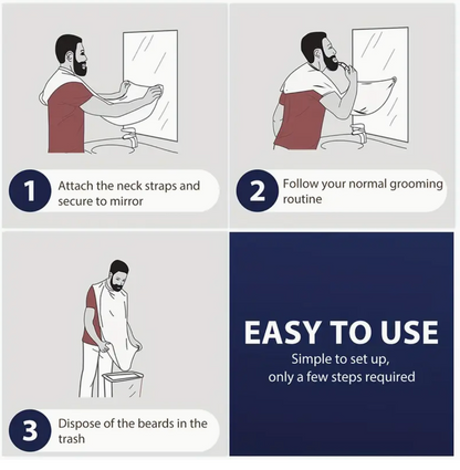 Beard Bib – Non-Stick Beard Catcher Apron