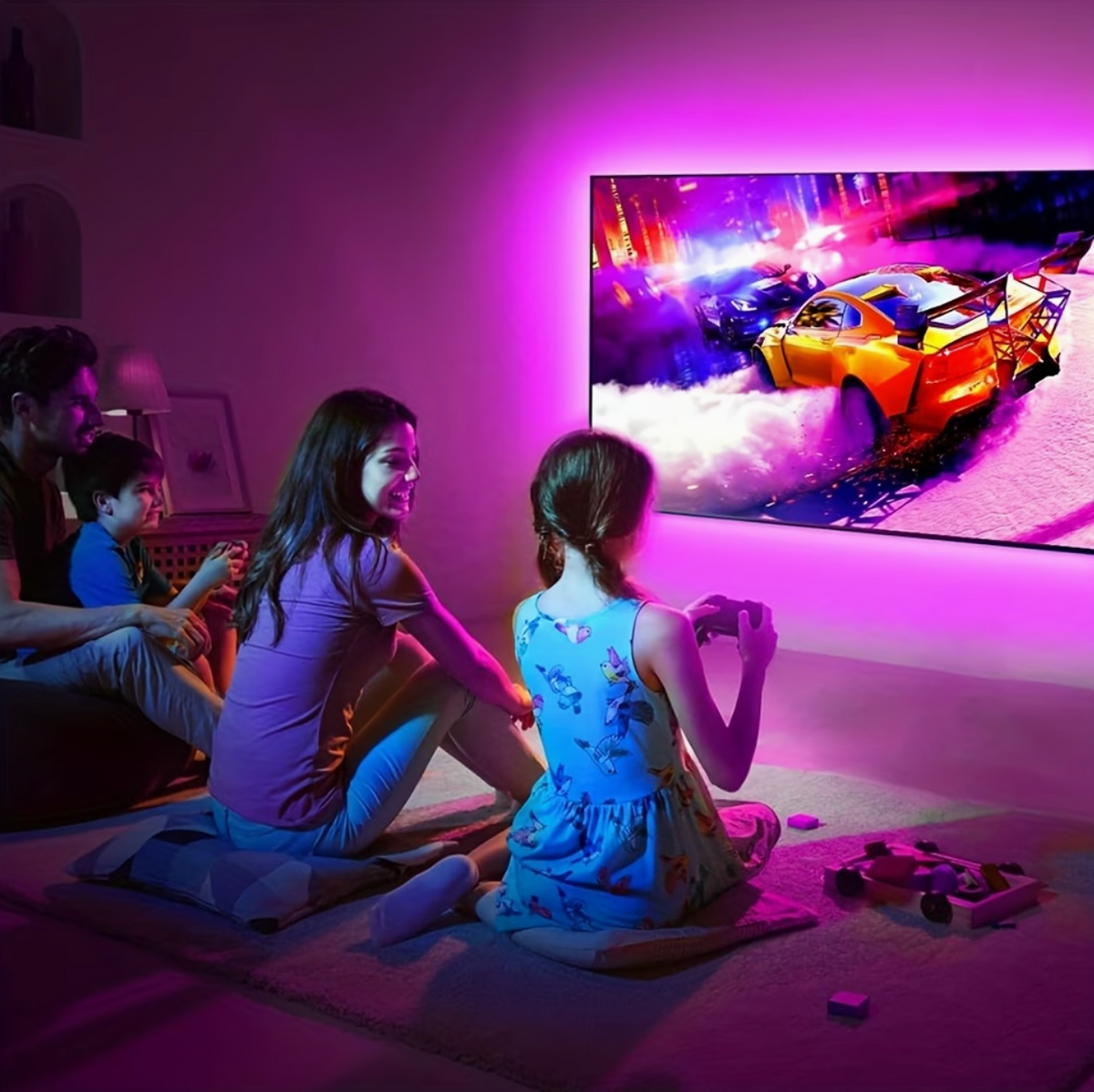 RGB Colour-Changing LED Strip Lights – 2M